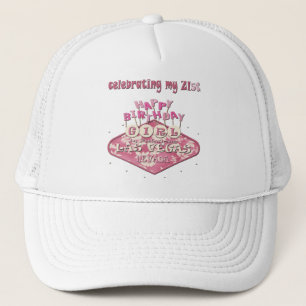 's 祝 21stラスベガス誕生日GIRL Hat キャップ
