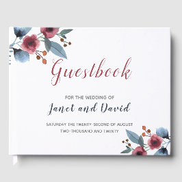 s、結婚バラ、黄色と青の水色フローラ ゲストブック