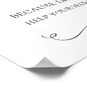 s/結婚ブライダルパーティデザートサイン ポスター (角)