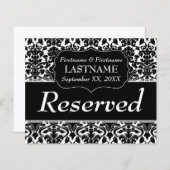 s 結婚予約 – 白黒のテーブル番号 (正面/裏面)