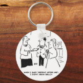 s -結婚後で繰り返す。漫画おもしろい キーホルダー (正面)