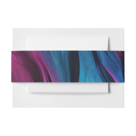 s-結婚抽象芸術ブルーとピンクモダン- 招待状ベリーバンド