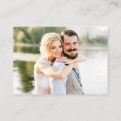 s 結婚2 QR RSVP詳細写真ほこりっぽい青 エンクロージャーカード (裏面)