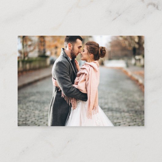 s 結婚 2 QR RSVP詳細フォトほこりっぽいバラ エンクロージャーカード (裏面)