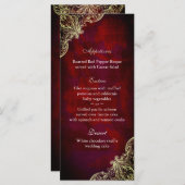 's 結婚 menu Cardsレッドローズガーデンクリスマス メニュー (正面/裏面)