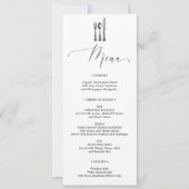 's 結婚 Menu - Silverware - Fork -メニュー 招待状 (正面)