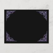 S 結婚 Thanks Purple Corners ポストカード (裏面)