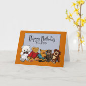 s:絵画ぬいぐるみ:私たち全員からの誕生日 カード (黄色い花)