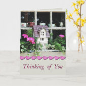 S' 考える Of You カスタム Greeting Card カード (黄色い花)