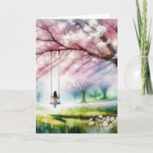 S 考え of You Girl On a Swing カード