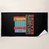 s -読のBookの100%のチャ読ンスおもしろい ビーチタオル (正面)