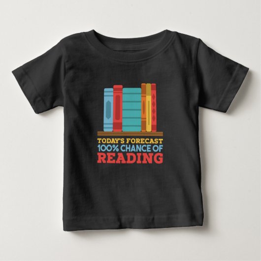 s -読のBookの100%のチャ読ンスおもしろい ベビーTシャツ (正面)