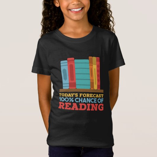 s -読のBookの100%のチャ読ンスおもしろい Tシャツ (正面)