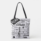 S 読 Book文字名パターンカスタム トートバッグ (裏面)