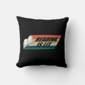 s 読Is Lit – の書籍読ヴィンテージレトロ クッション (正面)