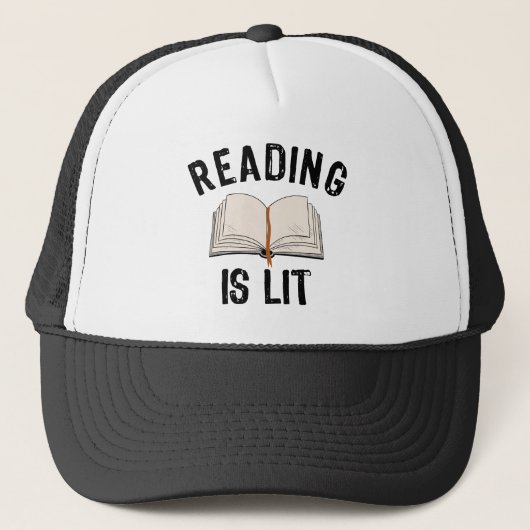 s 読Is Lit – 文学の本読のヴィンテージ キャップ (正面)