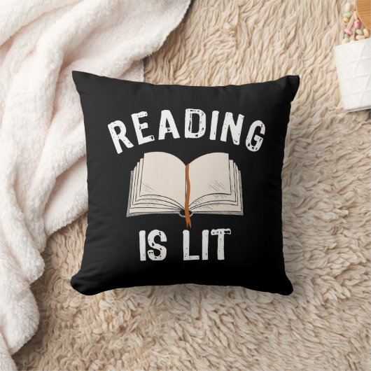 s 読Is Lit – 文学の本読のヴィンテージ クッション (ブランケット)