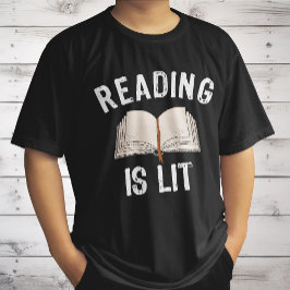 s 読Is Lit – 文学の本読のヴィンテージ Tシャツ