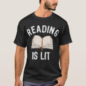 s 読Is Lit – 文学の本読のヴィンテージ Tシャツ (正面)