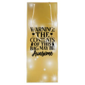 s:警告このバッグワイン抱き枕の内容 ワインギフトバッグ (裏面)