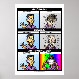 s:警告オートバイは中毒性がある（しかしそれだけの価値がある） ポスター