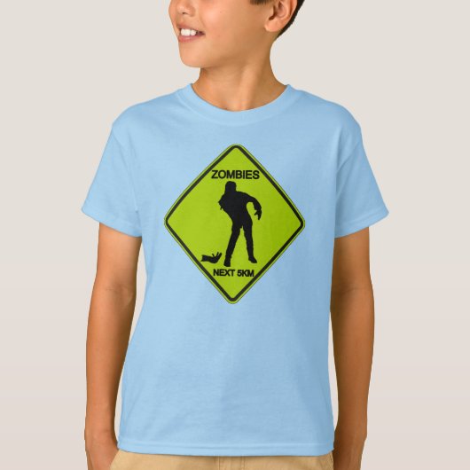 s:警告ゾンビ – キッドのTシャツ Tシャツ (正面)