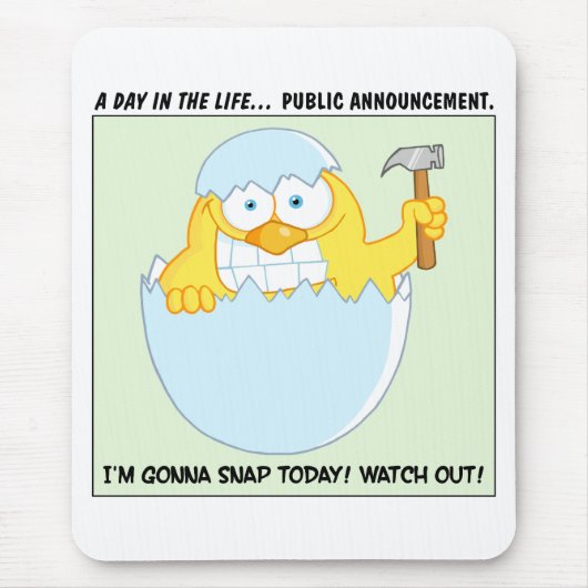 s:警告急に疲れ切ったシック マウスパッド (正面)