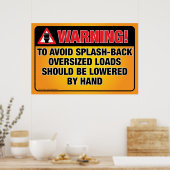 s -警告跳ね返りバスルームのポスターを避ける ポスター (キッチン)