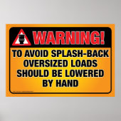 s -警告跳ね返りバスルームのポスターを避ける ポスター (正面)