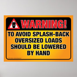 s -警告跳ね返りバスルームのポスターを避ける ポスター