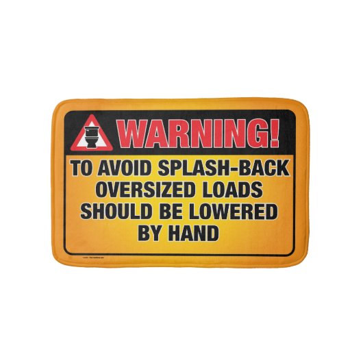 s -警告跳ね返りバスルームのマットを避ける バスマット (正面)