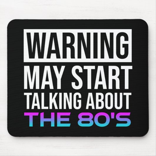 s -警告80年代について話し始める マウスパッド (正面)
