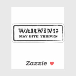 s:警告 May Bite Strongステッカー シール