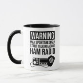 s -警告 May Soon About Ham Radio マグカップ (左)
