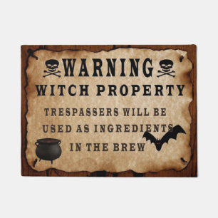 S 警告 Witchプロパティ ドアマット