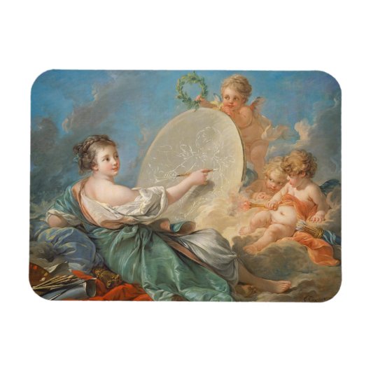 s, 1765絵画年の寓話(キャンバス上の油) マグネット (横)