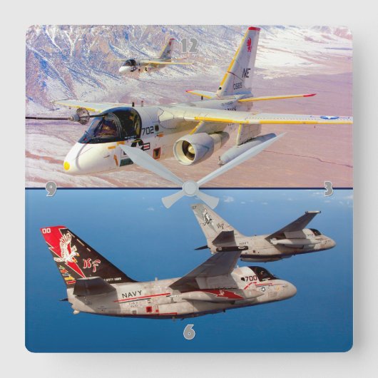 S-3バイキング スクエア壁時計 (正面)