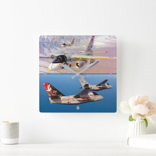 S-3バイキング スクエア壁時計 (ホーム)