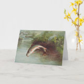 S.A.キルボーンヴィンテージ魚によるイナゴの跳躍 カード (黄色い花)