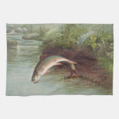 S.A.キルボーンヴィンテージ魚によるイナゴの跳躍 キッチンタオル (横)