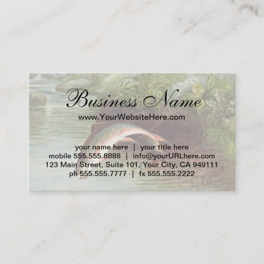 S.A.キルボーンヴィンテージ魚によるイナゴの跳躍 名刺 (正面)