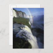 S.A.，ブラジル，イグアス秋秋と虹 ポストカード (正面/裏面)