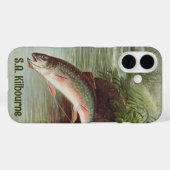 S.A. Kilbourneによるビンテージの魚の飛躍するブローク トラウト Case-Mate iPhoneケース (裏面 (横))