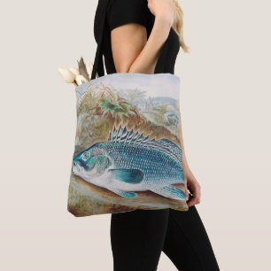 S.A. Kilbourneによるヴィンテージの魚のイラスト「シーバス」 トートバッグ