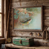 S.A. Kilbourneによるヴィンテージの黄色いパーチ、魚 ポスター