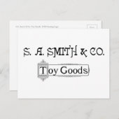 S A. Smith & Co. Toy Goods 1888ロゴ ポストカード (正面/裏面)