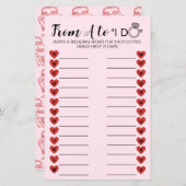 s A to Z結婚ゲーム – おもしろいブライダルシャワー活動 (正面/裏面)