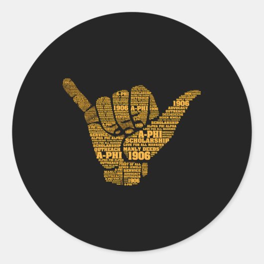 S Alpha African男子学生の社交クラブ手記文字1906 ラウンドシール (正面)