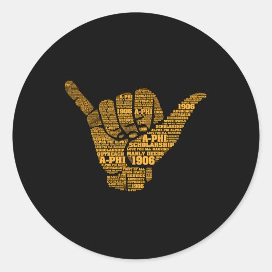 S Alpha African男子学生の社交クラブ手記文字1906 ラウンドシール (正面)