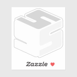 S-Cubedホワイトロゴシール(3 x 3") シール